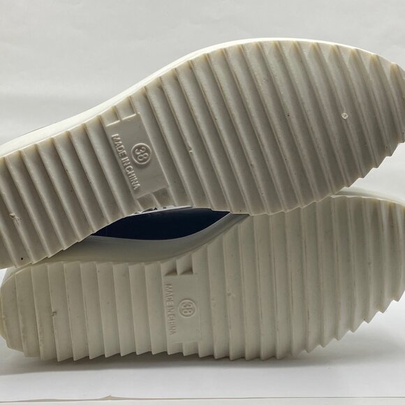 Women Rubber Rain Wedge Platform Ankle Boots Black Size 38 (EU) 7.5 - Picture 5 of 8